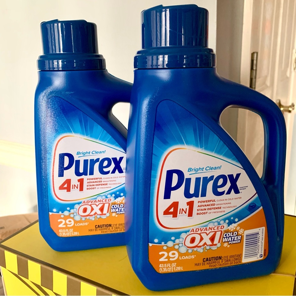 2 Purex Liquid Laundry Detergent advanced OXI 29 Wash Loads each